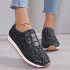 New Autumn/Winter Women's Sequined Casual Flats (Low-cut, Flat-soled)