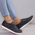 New Autumn/Winter Women's Sequined Casual Flats (Low-cut, Flat-soled)